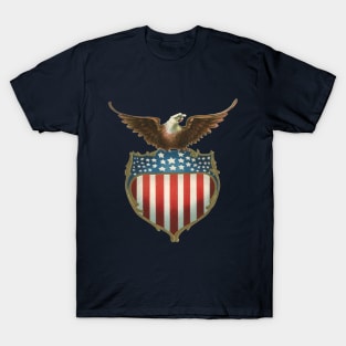 Vintage Eagle with American Flag T-Shirt